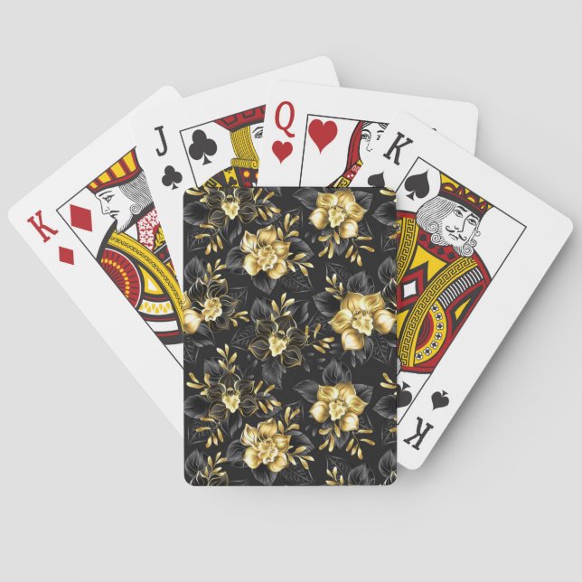 Sömlösa med smycken orkidé casinokort (Baksidan)