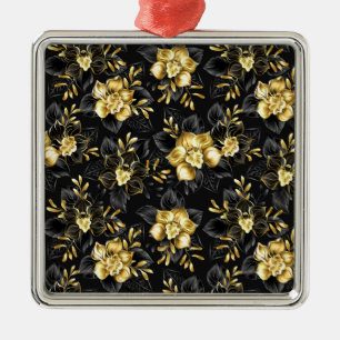 Sömlösa med smycken orkidé julgransprydnad metall