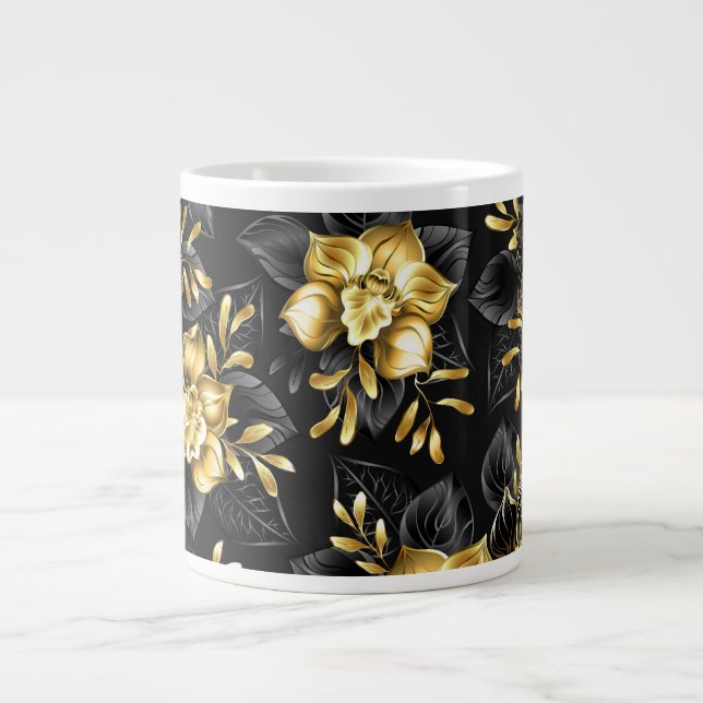 Sömlösa med smycken orkidé jumbo mugg (Framsidan)