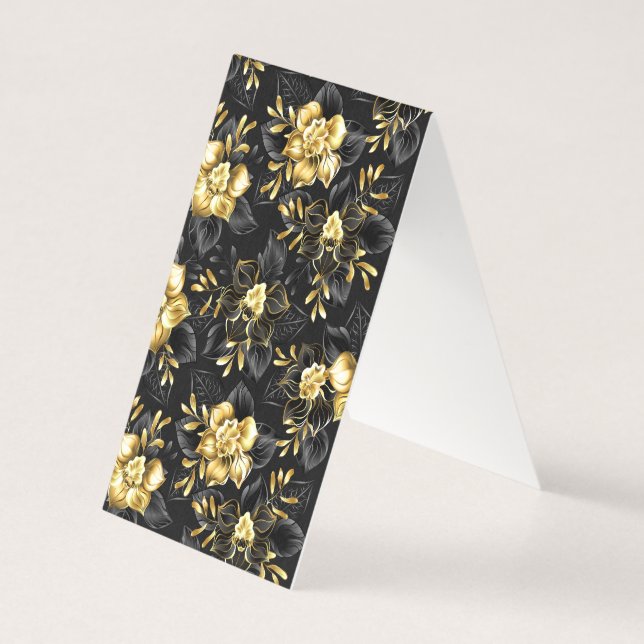 Sömlösa med smycken orkidé kort (Baksida)