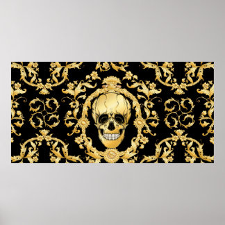 Sömlösa mönster, bakgrund I baroque, rococo, v Poster