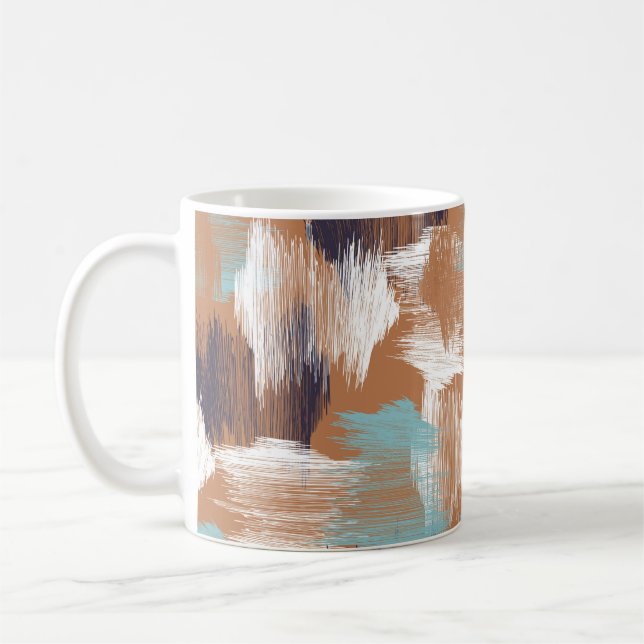 Sömlösa mönster-färgade punkter kaffemugg (Vänster)