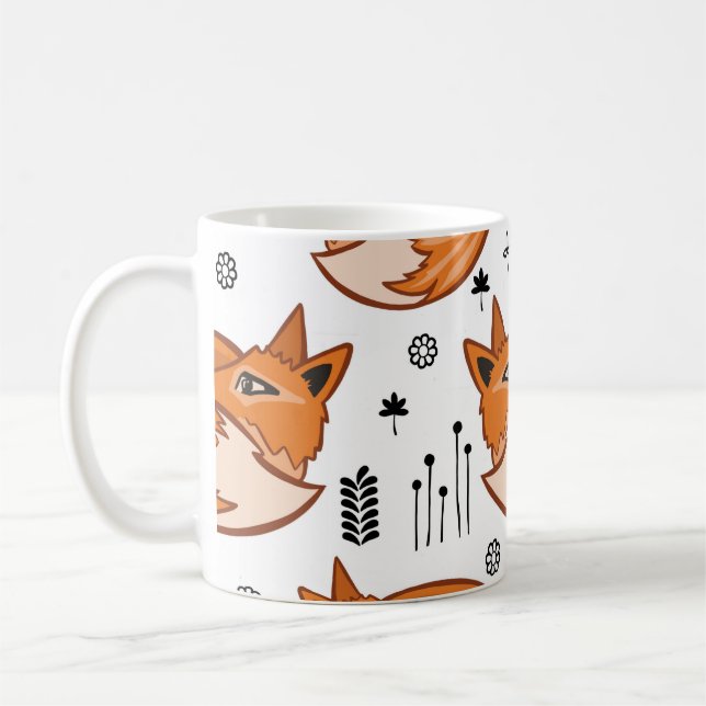Sömlösa skandinaviska mönster. barnbakgrund med kaffemugg (Vänster)