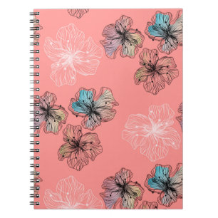 Sömlösa sketterade blommor abstrakt modern pa anteckningsbok