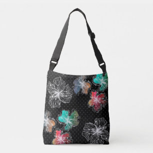 Sömlösa sketterade blommor abstrakt modern pa axelväska