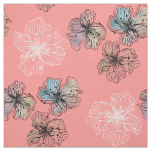Sömlösa sketterade blommor abstrakt modern pa tyg