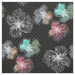 Sömlösa sketterade blommor abstrakt modern pa tyg