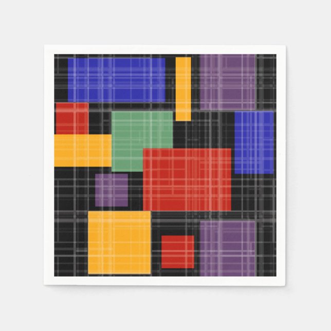 Sömlösa styrda platta geometriska rutor inklädda pappersservett (Framsidan)