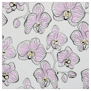 Sömlösa vattenfärgad orkidae Phalaenopsis Tyg