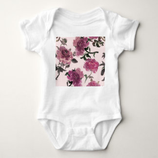 Sömlösa vattenfärger Blommor Illustration Mönster T Shirt