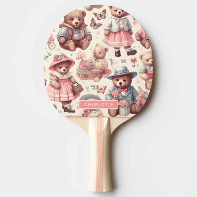 Sömlösa Vintagar Pingisracket (Framsidan)