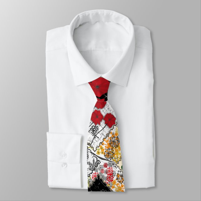 Sömlösa vintage-lappar slips (Bunden)