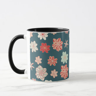 Sömlöst blommigt mönster  mugg