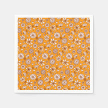 Sömlöst blommigt mönster orange