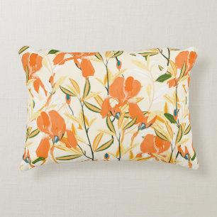 Sömlöst blommönster. Arrangemang orange iris f Prydnadskudde