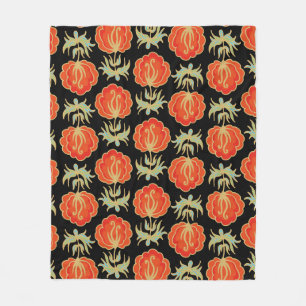 Sömlöst blommönster fleecefilt