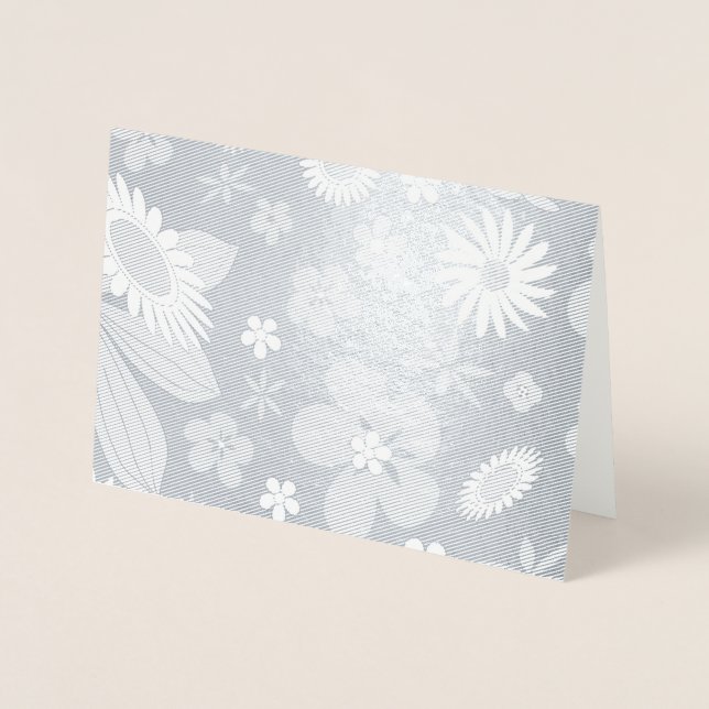Sömlöst Blommönster Folierat Kort (Framsida)