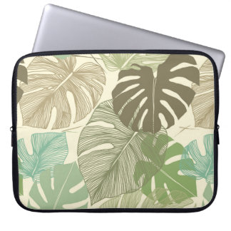 Sömlöst blommönster från Tropical Monstera del Laptop Fodral