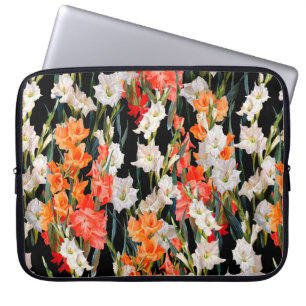 Sömlöst blommönster. Glasruta, flerfärgad på Laptop Fodral