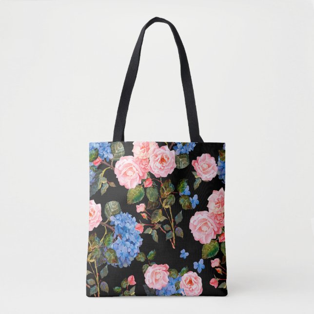 Sömlöst blommönster i segrare stil. Bouque Tygkasse (Framsida)