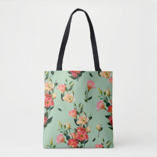 Sömlöst blommönster i segrare stil. Bouque Tygkasse