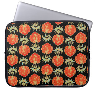 Sömlöst blommönster laptop fodral