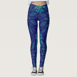 Sömlöst Blommönster Leggings