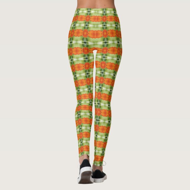 Sömlöst blommönster leggings (Baksida)