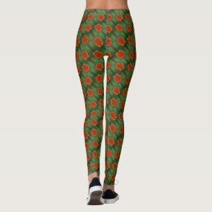 Sömlöst blommönster leggings