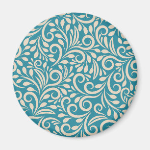 Sömlöst blommönster magnet