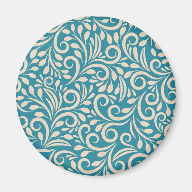 Sömlöst blommönster magnet (Framsidan)