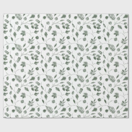 sömlöst blommönster med blad presentpapper