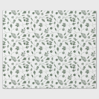 sömlöst blommönster med blad presentpapper