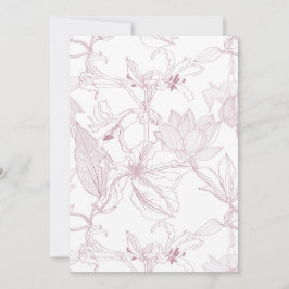 Sömlöst blommönster med tropiska linor julkort