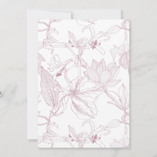 Sömlöst blommönster med tropiska linor julkort