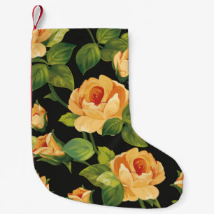 Sömlöst blommönster med vackert ro liten julstrumpa