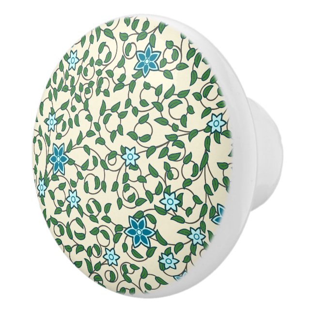 Sömlöst blommönster på beige bakgrund knopp (Höger)