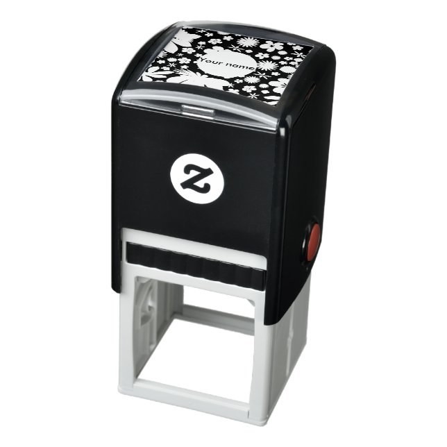 Sömlöst Blommönster Självfärgande Stämpel (Produkt)