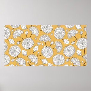 Sömlöst blommönster. Skriv ut med blommor. Texi Poster