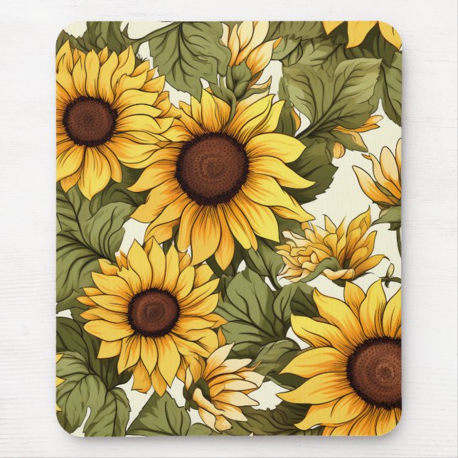 Sömlöst Blommönster, solsken och Daisy Musmatta (Framsidan)