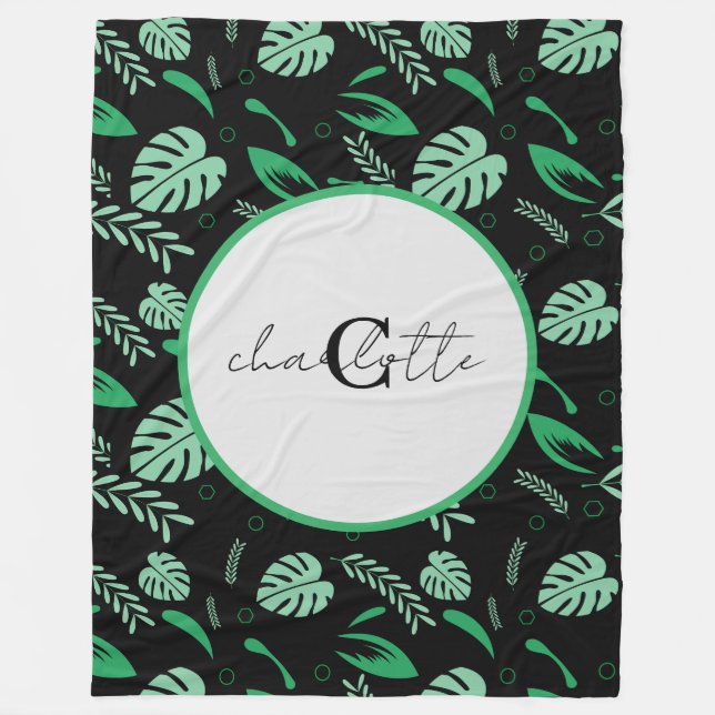 Sömlöst färgat Mönster-anpassat sommarnamn Fleecefilt (Framsidan)