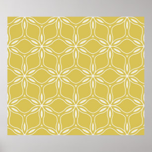 Sömlöst geometriskt mönster för blommigt. Struktur Poster