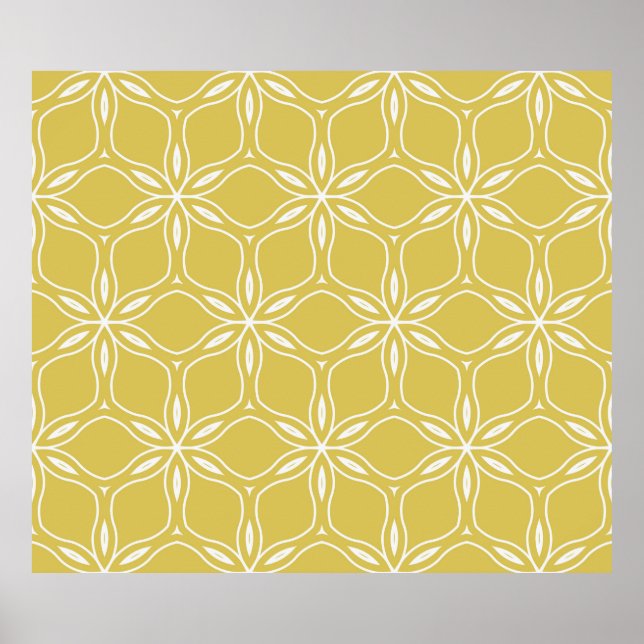 Sömlöst geometriskt mönster för blommigt. Struktur Poster (Framsidan)