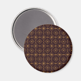 Sömlöst geometriskt mönster med gul diamantform magnet