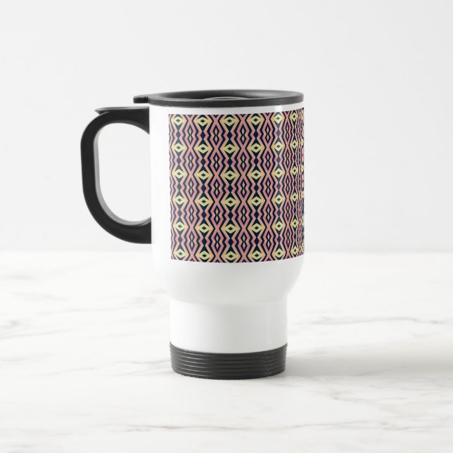 sömlöst hexagonalt mönster på termisk tumbler resemugg (Vänster)