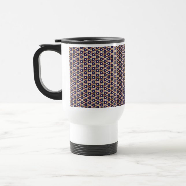 sömlöst hexagonalt mönster på termisk tumbler resemugg (Vänster)
