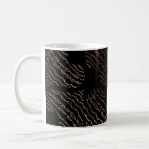 Sömlöst hjärta i mönster, förebild för prydnadsval kaffemugg