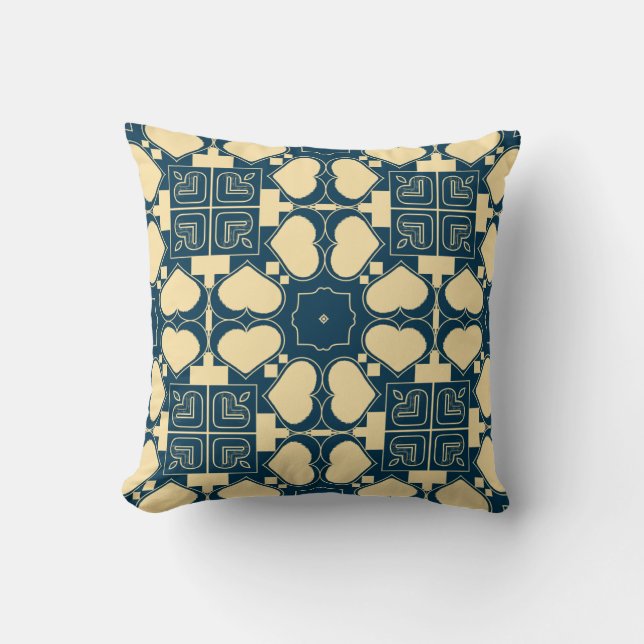 Sömlöst hjärta mönster Pillow Kudde (Framsida)