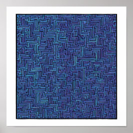 Sömlöst Kosmiskt Mönster: Labyrintisk Lasernät 2 Poster