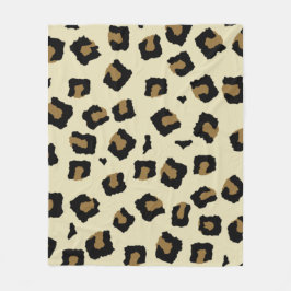 Sömlöst leopardmönster fleecefilt